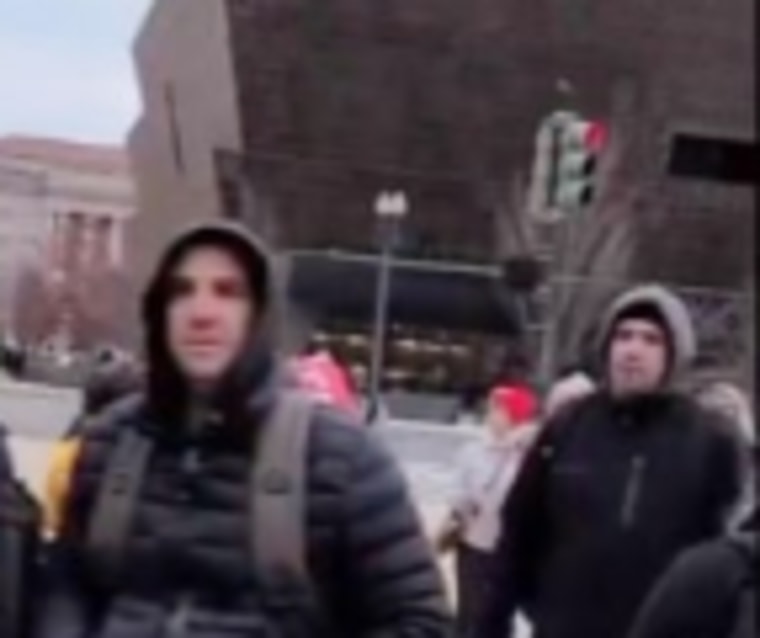 The men identified as the Walker brothers making their way to the Capitol on Jan. 6