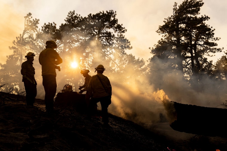  bridge fire california firefighters smoke