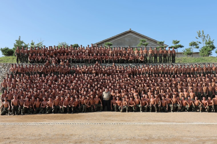 North Korean leader Kim Jong Un visits the training base of the special operations armed force of North Korea's army to guide a combatants drill