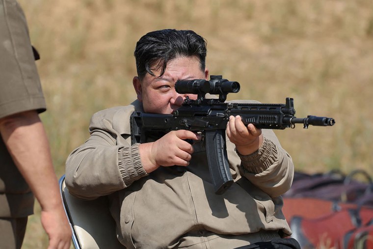 North Korean leader Kim Jong Un visits the training base of the special operations armed force of North Korea's army to guide a combatants drill