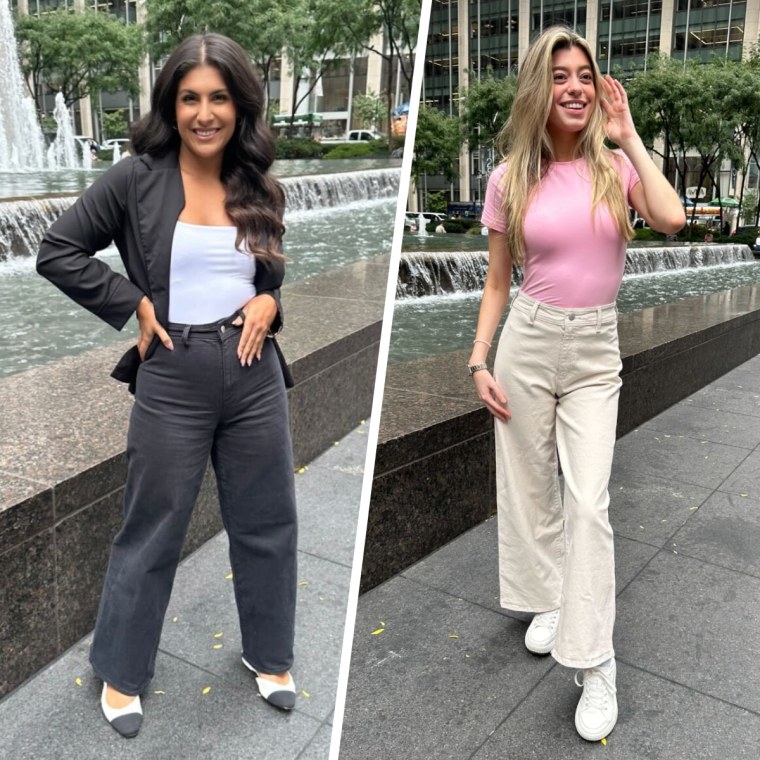 Shop TODAY staffers wearing the Universal Thread jeans.