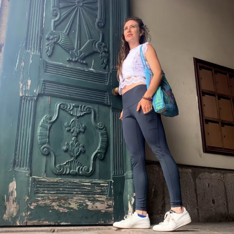 Contributor Katie Jackson in the Ododos High-Waisted Yoga Leggings