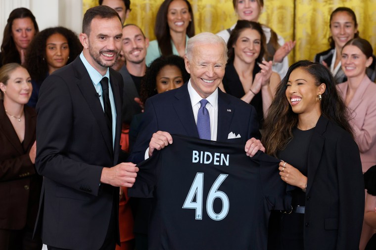 Image: President Joe Biden Welcomes Champion Gotham F.C. Team To The White House