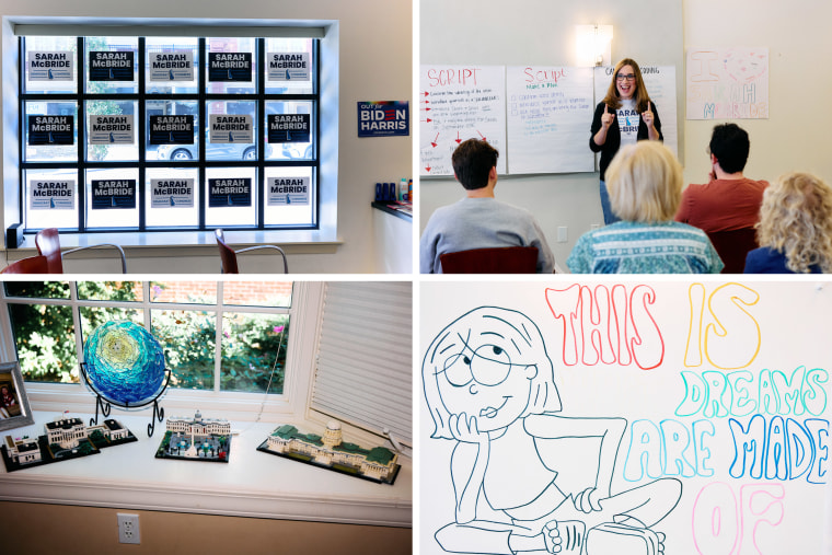 Quad shows the LEGO models, a drawing that reads "This is what dreams are made of" and Sarah McBride