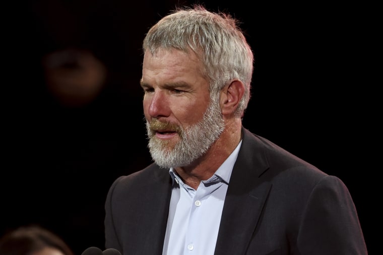 Brett Favre presents at the NFL Honors show in Inglewood, Calif., in 2022.