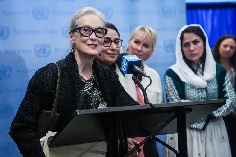 Meryl Streep attends UN women's rights event