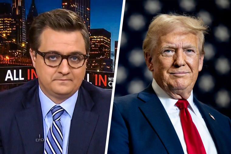 Chris Hayes; Former President Donald Trump.