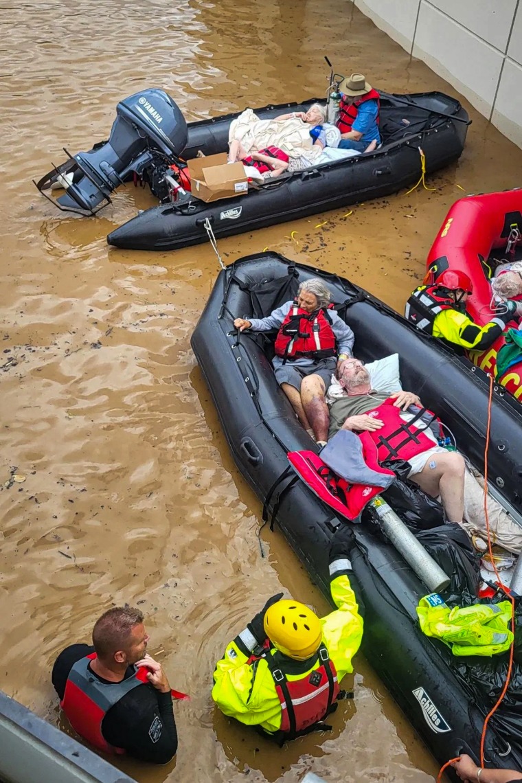 Patients and staff were stranded at a flooded Tennessee hospital