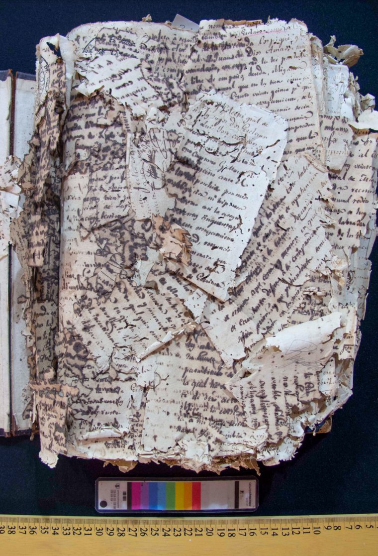 Deteriorated documents.
