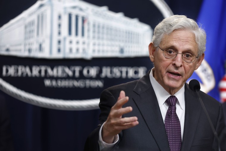 Attorney General Merrick Garland speaks at the Department of Justice on September 27, 2024.