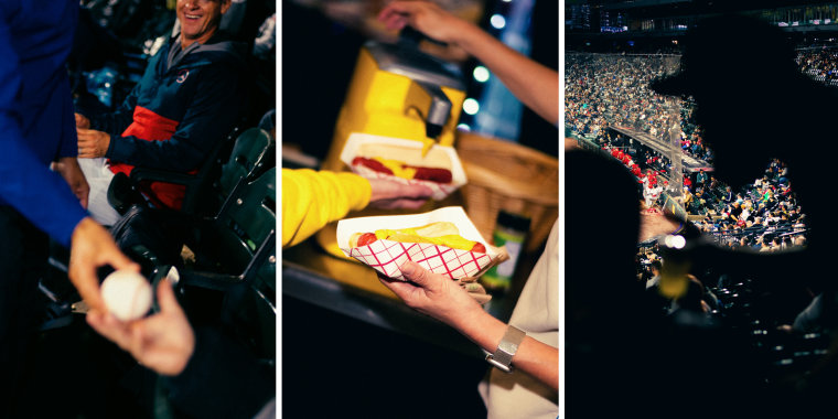 Moments during the Los Angeles Angels vs Chicago White Sox game at Guaranteed Rate Field.