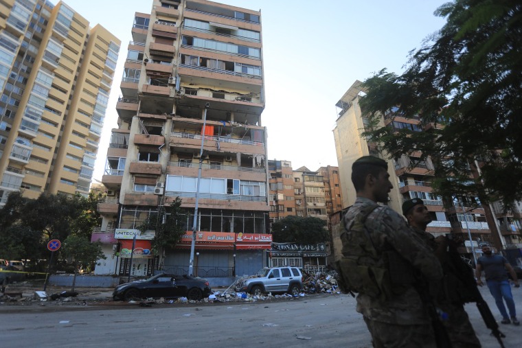 Israel hit a Beirut apartment block on September 30, killing three members of a Palestinian armed group in its first strike on the city centre since the outbreak of the Gaza war last year. 