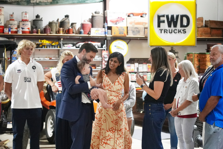 JD Vance is holding a baby