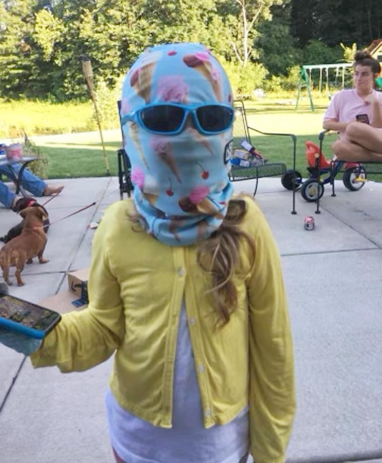 7-year-old girl, allergic to sunlight.