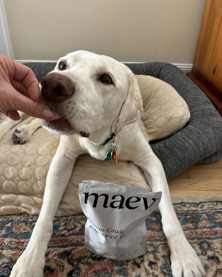 Malin loves feeding these freeze-dried treats to her 12-year-old yellow lab Chance because they have one ingredient, so she doesn't have to worry about it upsetting his stomach or other side effects.