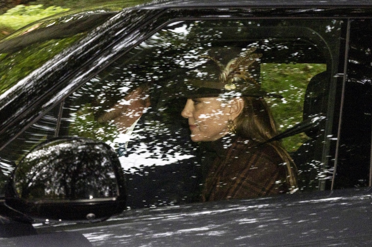 Members of the Royal Family Attend Church at Balmoral