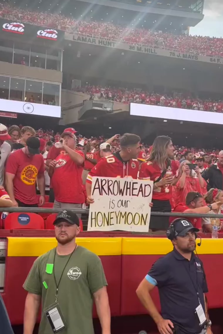 Another fan sign at the Chiefs versus Ravens game on Sept. 5.