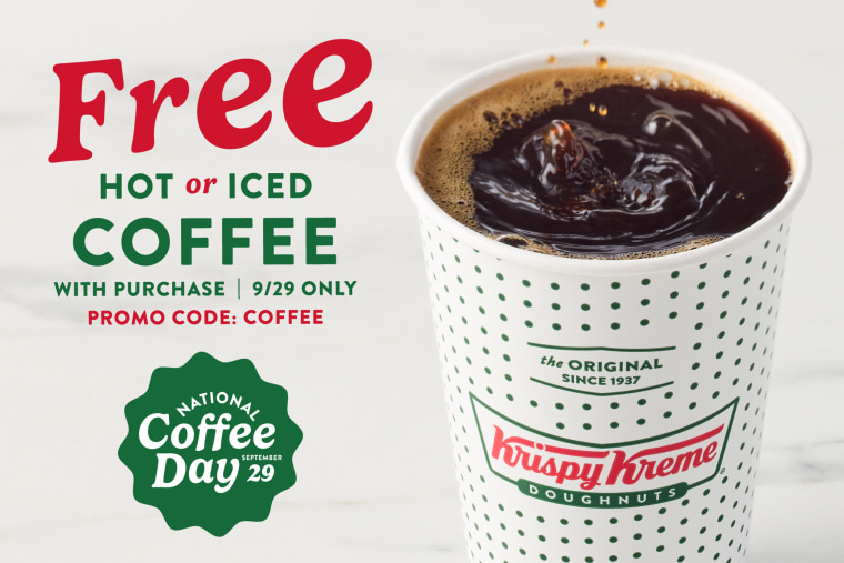 Get a free hot or iced coffee at Krispy Kreme for one day only.