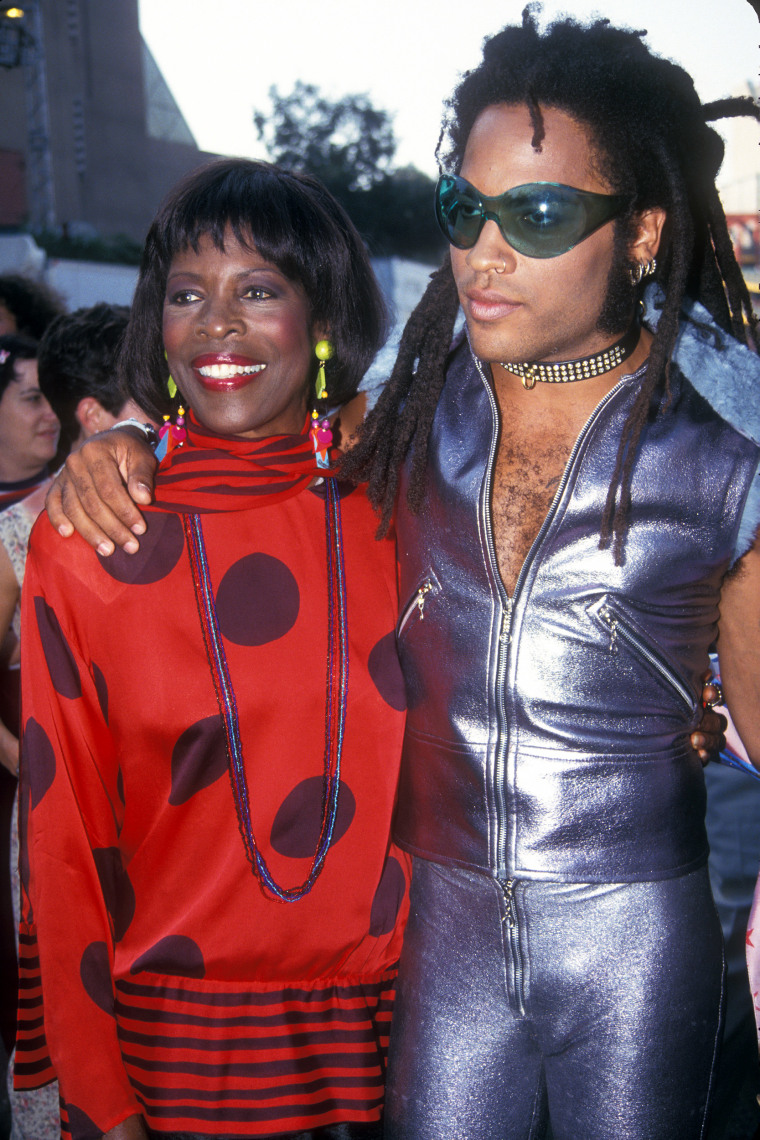 Lenny Kravitz with mother Roxie Roker.