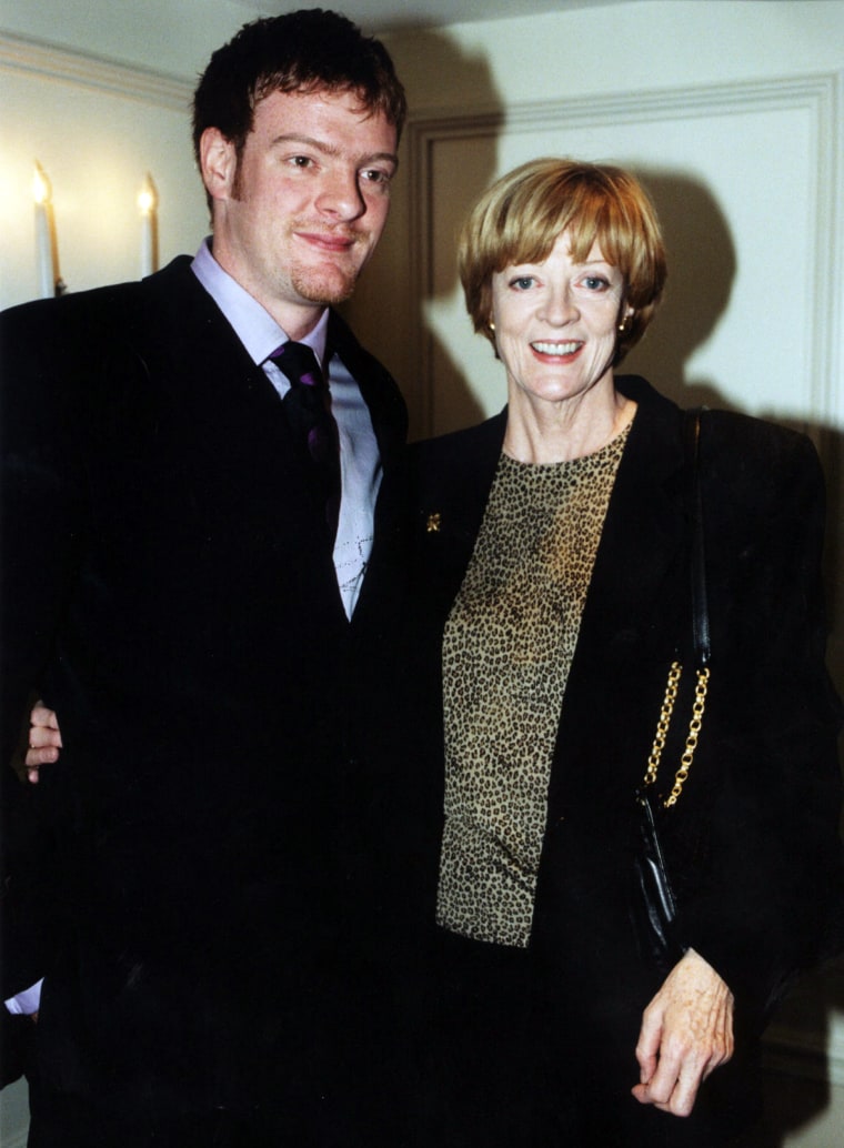 Maggie Smith and son Chris Larkin in 1997.