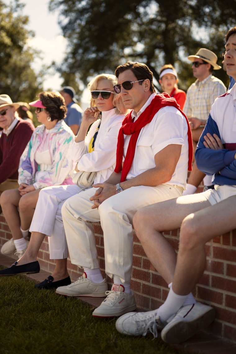 Chloë Sevigny as Kitty Menendez and Javier Bardem as Jose Menendez in "Monsters: The Lyle And Erik Menendez Story."