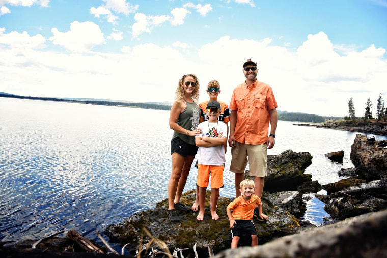 Ashleigh, Cooper, Austin, Benji and husband Andrew Klausner.