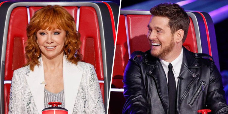 Michael Bublé and Reba McEntire on The Voice.