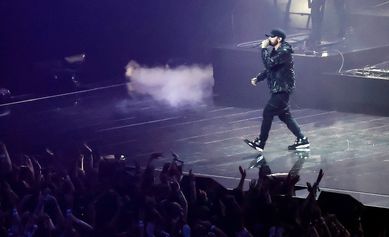 Eminem performs at the 2024 MTV Video Music Awards.