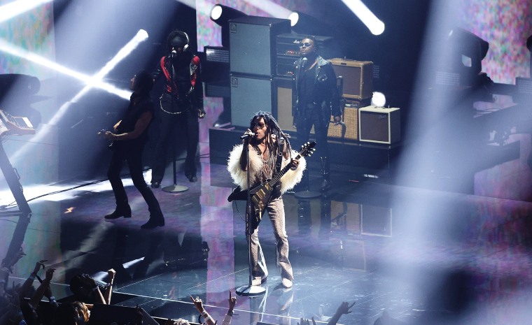 Lenny Kravitz performs during the 2024 MTV Video Music Awards.