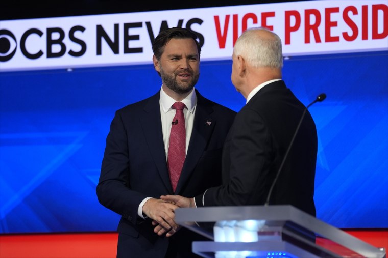 JD Vance and Tim Walz.