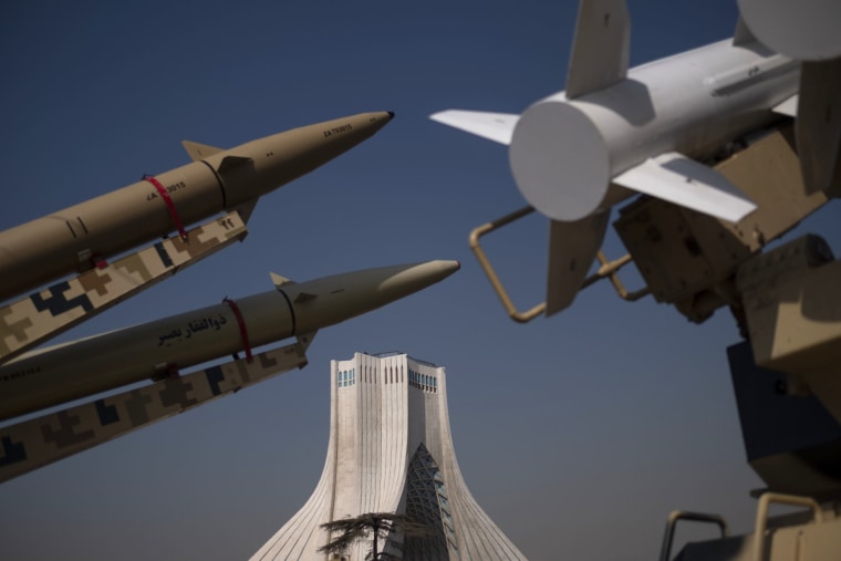 Exhibition of missiles and military drones during the victory anniversary of the Islamic Revolution