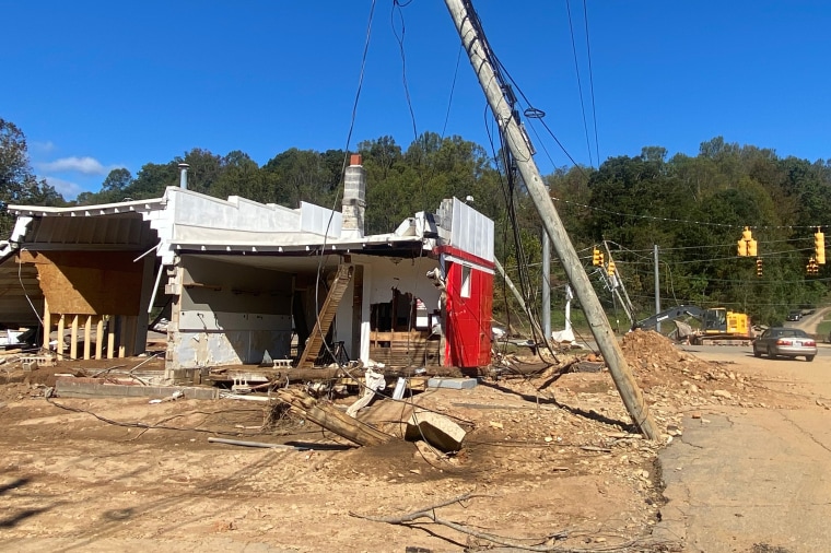 A North Carolina mountain town is wrecked by Hurricane Helene