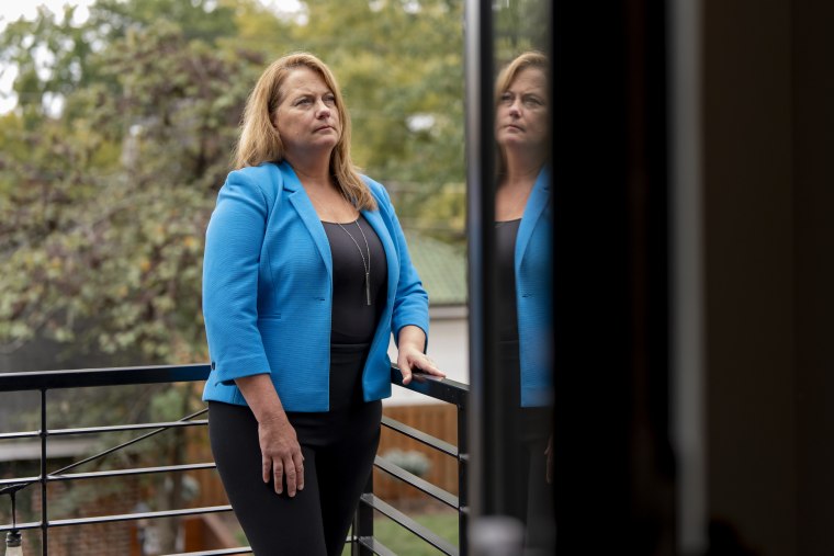 Attorney Jessie Hoerman at her home in Clayton, Mo.