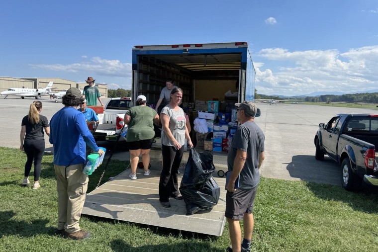 Volunteer pilots are flying supplies to trapped Hurricane Helene victims