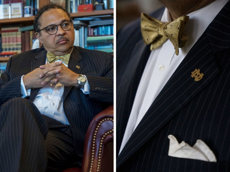 G. Marcus Cole, dean of the University of Notre Dame Law School, in his office on Sept. 4.