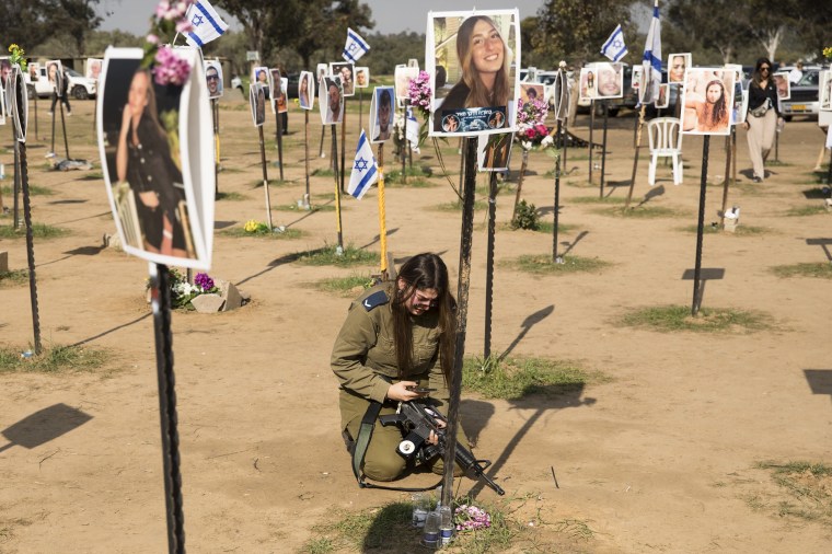 Supporters Of Nova Festival Hostages Hold Press Conference Near Kibbutz Re'im