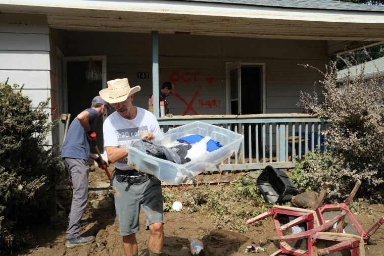 Destroyed home after Helene in North Carolina