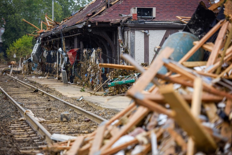 Rubble and destruction.