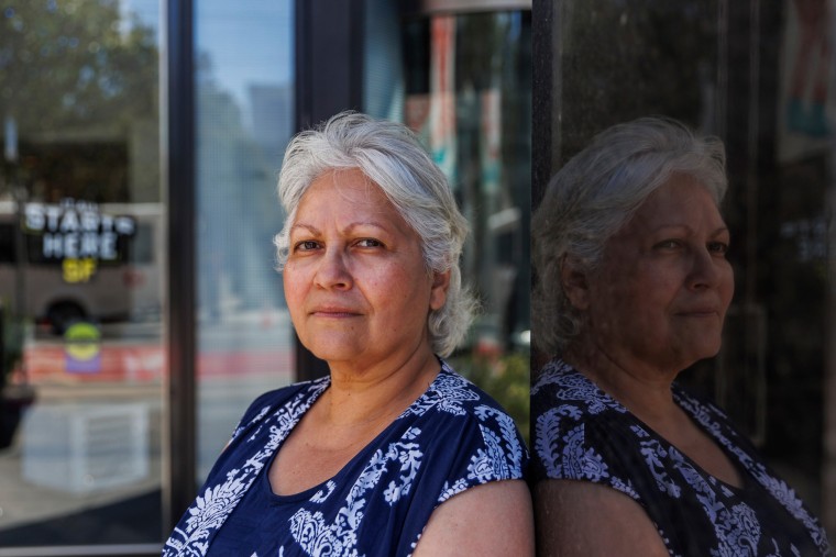 María Mata stands for a portrait in front of the W Hotel