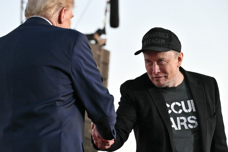 Image: donald trump handshake elon musk politics politician politician