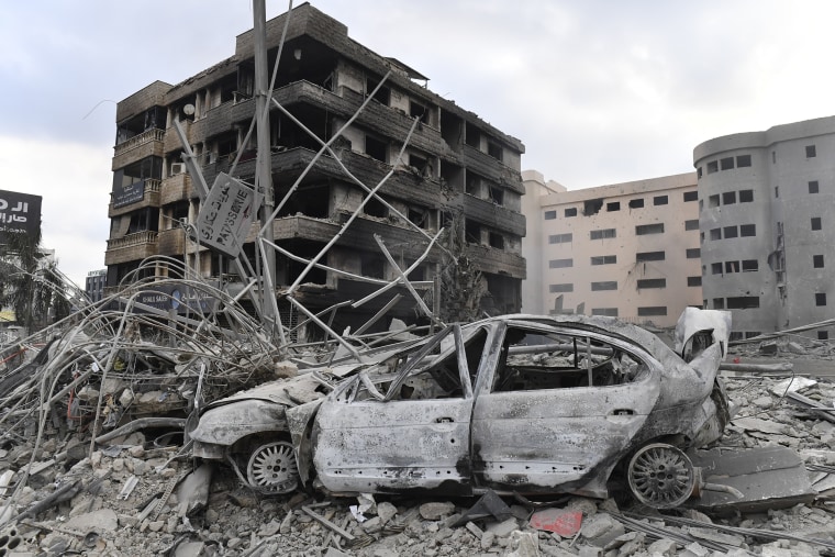 As a result of the attacks, many buildings in the area were destroyed or heavily damaged. 