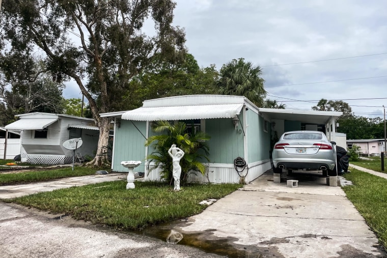 The home of Ninda Menegias, a Twin City resident who is staying at a nearby hotel to wait out Hurricane Milton.