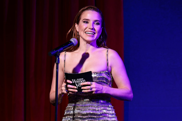 Sophia Bush speaks at "Glamor Women of the Year" on Oct. 8, 2024.