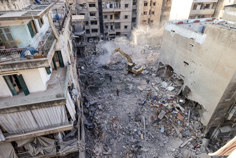 An Israeli air strike killed at least 22 people in central Beirut on October 10, as Israeli ground troops in Lebanon were accused of firing on the UN's peacekeeping headquarters, injuring two Blue Helmets. 