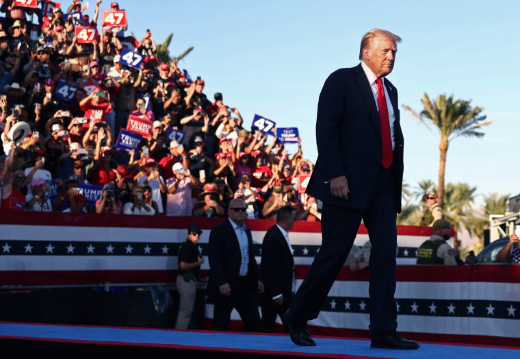 Donald Trump holds a campaign rally in Coachella, California