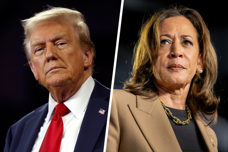 Donald Trump and Kamala Harris