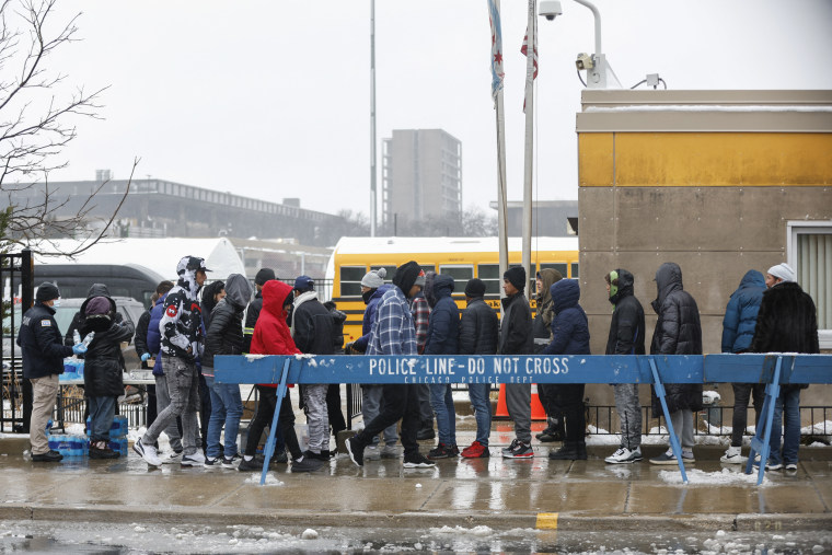 Zona de aterrizaje migrante de Chicago