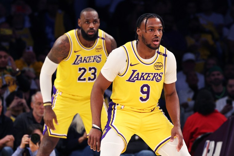 LeBron and Bronny James become first father son duo to play in NBA game together