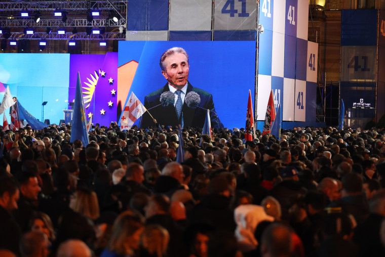 Georgian Dream Party is organizing election rally in the capital Tbilisi ahead of the general elections to be held on October 26