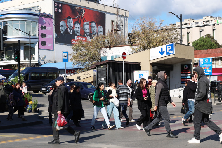 Election posters in the Georgian capital of Tbilisi